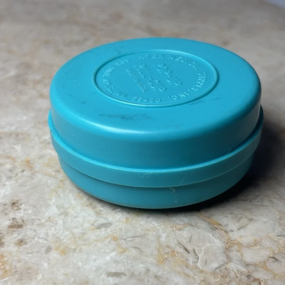 Vintage Blue Collapsible Cup Pop Up Pill Cup Apex‎ Medical Supply USA Retro